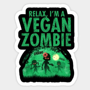 Grains Grains! Funny Zombie Halloween Vegan Sticker